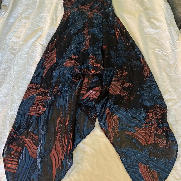 BCBGMaxAzria Black and Blue High Low Dress - Picture 2 of 5